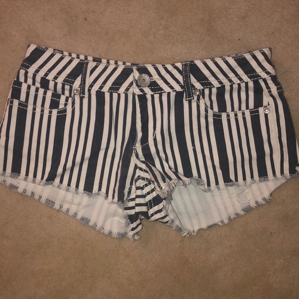 Navy & White Shorts